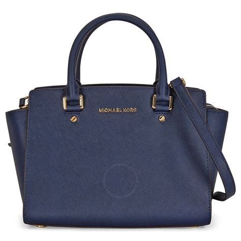 navy michael kors selma satchel|Michael Kors selma satchel.